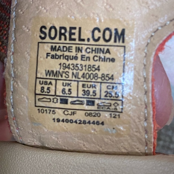 Sorel Platform Wedges Sz. 8.5 Orange Suede & Elastic Straps NWOB Fall Colors! - Picture 6 of 6